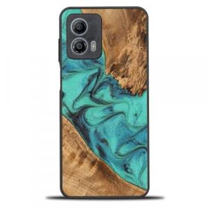 Drewniane etui Bewood Unique - Turquoise do Motorola Moto G73 5G