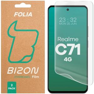 Folia hydrożelowa na ekran Bizon Glass Hydrogel Front do Realme C71 4G, 2 sztuki