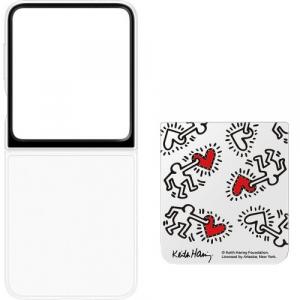 Etui Samsung FlipSuit do Galaxy Z Flip6, przezroczyste z wymienną płytką Keith Haring