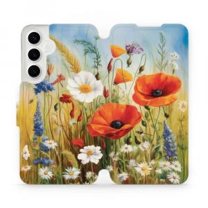 Etui z klapką do Galaxy S24 Plus, Mobiwear Book, łąkowe kwiaty