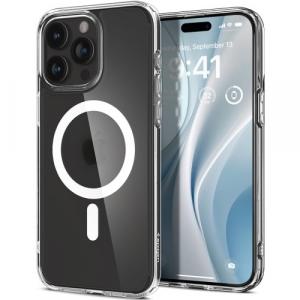 Etui Spigen Ultra Hybrid Mag MagSafe do iPhone 15 Pro, półprzezroczysto-białe