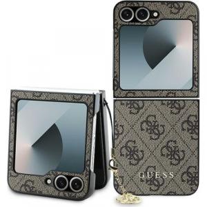 Etui Guess 4G Charms Collection do Galaxy Z Flip6, brązowe