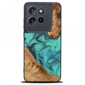 Drewniane etui do Motorola Edge 50 Neo, Bewood Unique Turquoise