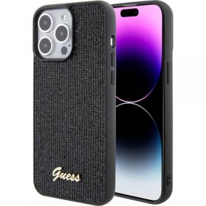 Etui Guess HardCase Disco Metal Script do iPhone 15 Pro Max, czarne