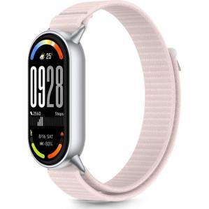 Pasek Tech-Protect Nylon do Xiaomi Smart Band 10 / 9 / 9 NFC / 8, różowo-szary