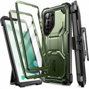 Etui pancerne Supcase i-Blason Armorbox SP+noSP do Galaxy S23 Ultra 5G, zielone