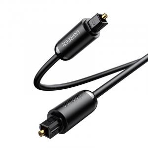 Kabel optyczny Ugreen przewód audio cyfrowy światłowód Toslink SPDIF, 3m, czarny