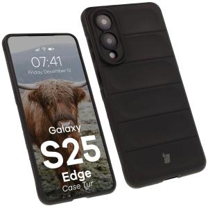 Pancerne etui Bizon Case Tur do Galaxy S25 Edge, czarne