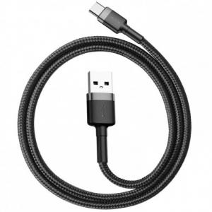 Kabel Baseus Cafule 3A USB-A do USB-C 0,5m, czarno-szary