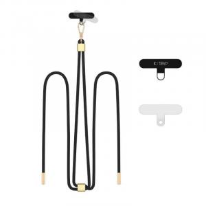 OUTLET: Uniwersalna smycz do telefonu, sznurek C2S Rope Crossbody Strap Tech Protect, czarna