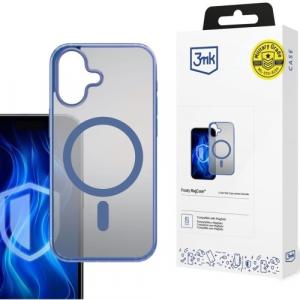 Etui 3mk Frosty MagCase do iPhone 16, półprzezroczyste z niebieskim