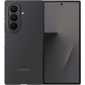 Etui aramidowe + 2x folia antyrefleksyjna na przedni ekran Samsung Carbon Shield Case do Galaxy Z Fold7, czarne