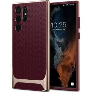 OUTLET: Etui Spigen Neo Hybrid Galaxy S22 Ultra, bordowe