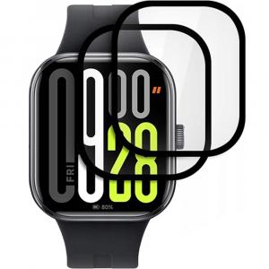 Szkło hybrydowe Tech-Protect Hybrid Fit+ do Xiaomi Redmi Watch 5, 2 sztuki, przezroczyste z czarną ramką