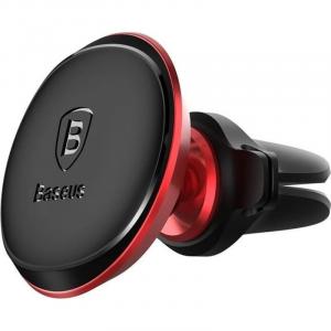 OUTLET: Uchwyt samochodowy na telefon magnetyczny Baseus Magnetic Air Vent, czerwony