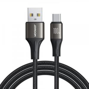 Kabel do ładowania / transmisji danych Joyroom Light-Speed Series USB-A do USB-C, 100W, 2m, czarny