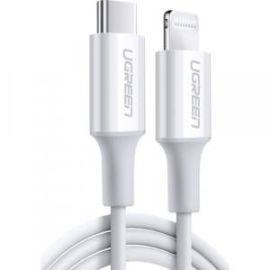 Kabel Ugreen USB-C do Lightning MFi 20W, 3A, 1,5 m, biały