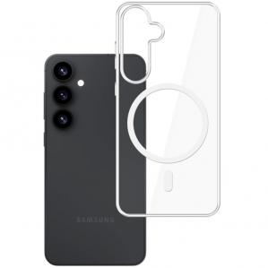 Etui 3mk MagCase do Galaxy S25 Plus, przezroczysto-białe