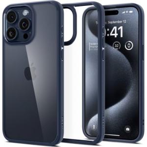 OUTLET: Etui Spigen Ultra Hybrid do iPhone 15 Pro, przezroczysto-granatowe