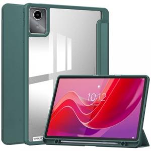 Etui Bizon Case Tab Clear Matt do Lenovo Tab M11 1 gen., ciemnozielone