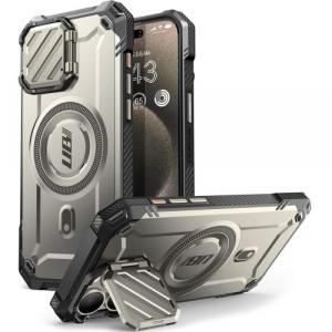 Etui pancerne Supcase UB Mag XT z MagSafe do iPhone 15 Pro, beżowe