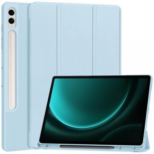 Etui Bizon Case Tab Lizard do Galaxy Tab S9 FE Plus, błękitne