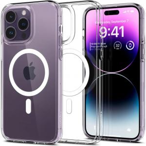 Etui Spigen Ultra Hybrid Mag z MagSafe do iPhone 14 Pro, przezroczysto-białe