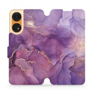 Etui z klapką do Oppo Reno8T 5G, Mobiwear Book, fioletowe