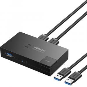 OUTLET: Switch, przełącznik, rozdzielacz USB Ugreen CM618, hub USB 3.0 - czarny