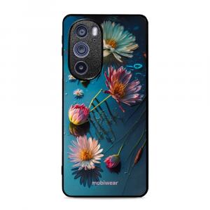 Etui ochronne do Motorola Edge 30 Pro, Mobiwear Glossy Case, niebiesko-kwieciste
