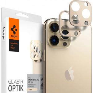 Szkło na aparat Spigen Glas.tr Optik 2-Pack iPhone 13 Pro / 13 Pro Max, złote