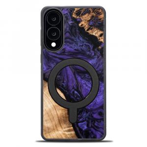 Drewniane etui do Galaxy S25 Edge, Bewood Unique Violet do MagSafe