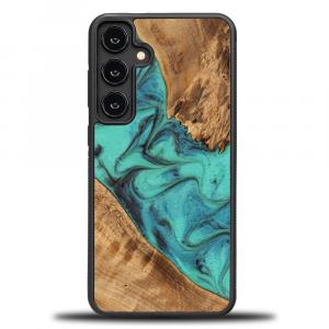 Drewniane etui do Galaxy S25 Plus, Bewood Unique Turquoise