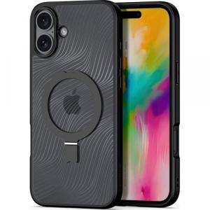 Etui Dux Ducis Aimo Mag Magnetic Stand do iPhone 16 Plus, czarno-przezroczyste