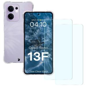 Elastyczne etui + 2x szkło hartowane Bizon Case Clear Pack do Oppo Reno13 F