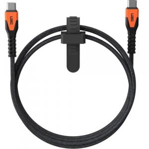 Kabel do ładowania / transmisji danych UAG Rugged Cable USB-C, 60W, 1.5m, czarno-pomarańczowy