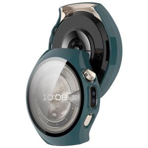 Etui ze szkłem do zegarka Bizon Case+Glass Watch do Huawei Watch 5 46 mm, zielone