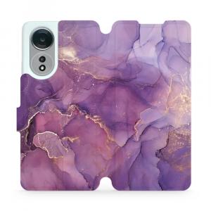 Etui z klapką do Oppo A58, Mobiwear Book, fioletowe