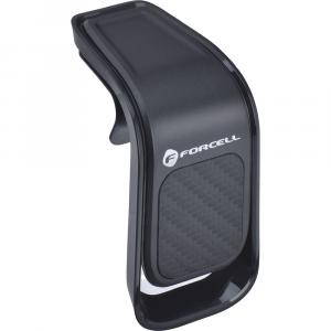 OUTLET: Uchwyt samochodowy na nawiew / okrągłą kratkę, magnetyczny Forcell F-Grip Carbon B060, czarny