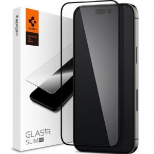 Szkło do etui Spigen Glas.tr Slim FC 1-Pack do iPhone 14 Pro, czarna ramka