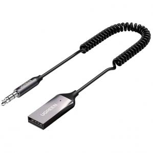 OUTLET: Odbiornik dźwięku adapter audio UGREEN CM309 Bluetooth 5.3 USB - 3,5 mm mini jack, czarny