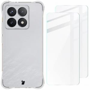 Etui + 2x szkło hartowane Bizon Case Clear Pack do Xiaomi 14T