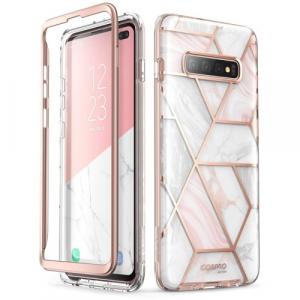 OUTLET: Etui pancerne Supcase i-Blason Cosmo Galaxy S10 Plus, marmurowe różowe