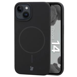 Silikonowe etui z pierścieniem magnetycznym Bizon Soft Case Magnetic do iPhone 14, czarne