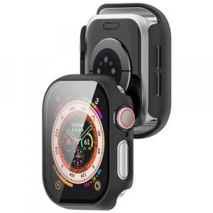 Etui ze szkłem do zegarka Bizon Case+Glass Watch do Apple Watch 10 42mm, czarne