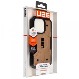 Etui pancerne Urban Armor Gear Pathfinder MagSafe do iPhone 15 Pro, brązowe