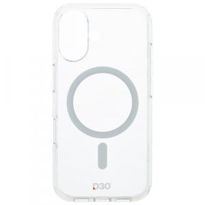 Etui Puro Impact Clear D3O Mag do iPhone 16, przezroczysto-białe