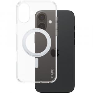 OUTLET: Etui CARE by PanzerGlass Kickstand Case do MagSafe do iPhone 16 Plus, przezroczysto-srebrne