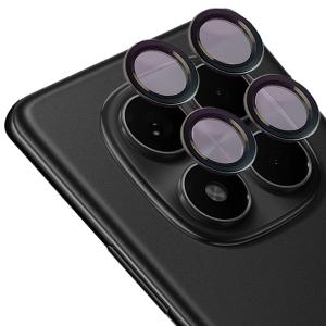 Szkło hartowane na aparat Bizon Glass Snap Lens do Xiaomi Redmi Note 14 Pro 4G, 1 zestaw, czarna ramka