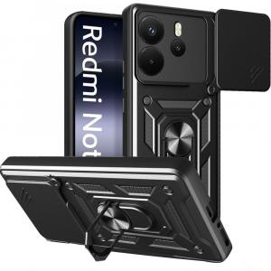 Etui z ringiem Tech-Protect Camshield Pro do Xiaomi Redmi Note 14 4G, czarne